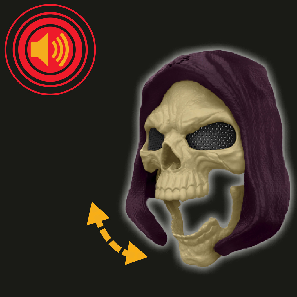 imagen de Masters of the Universe: Los defensores del universo Skeletor Máscara iluminada y sonora de cara de hueso - Mattel 3