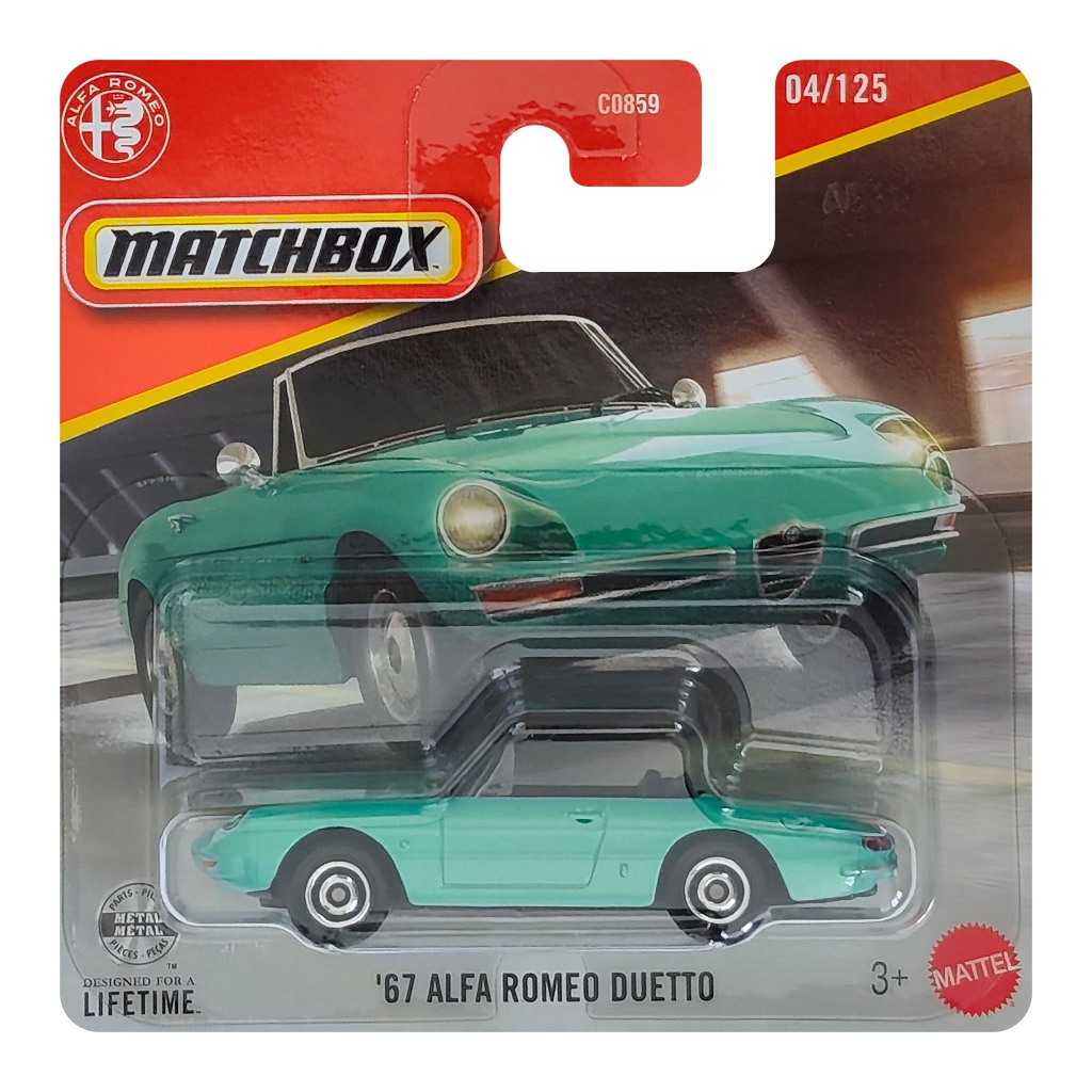 imagen de Matchbox: 1967 Alfa Romeo Duetto coche pequeño 1/64 - Mattel 1