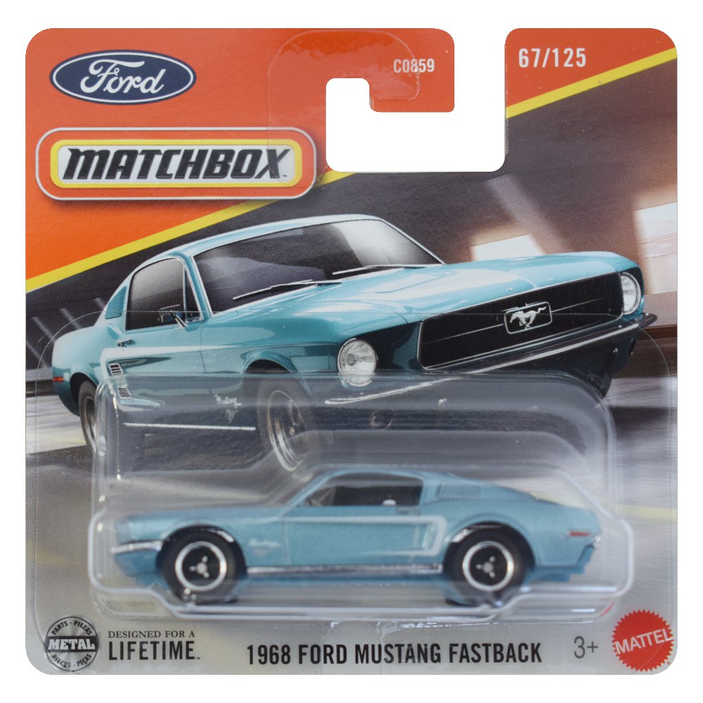 imagen de Matchbox: 1968 Ford Mustang Fastback coche de juguete 1/64 - Mattel 1