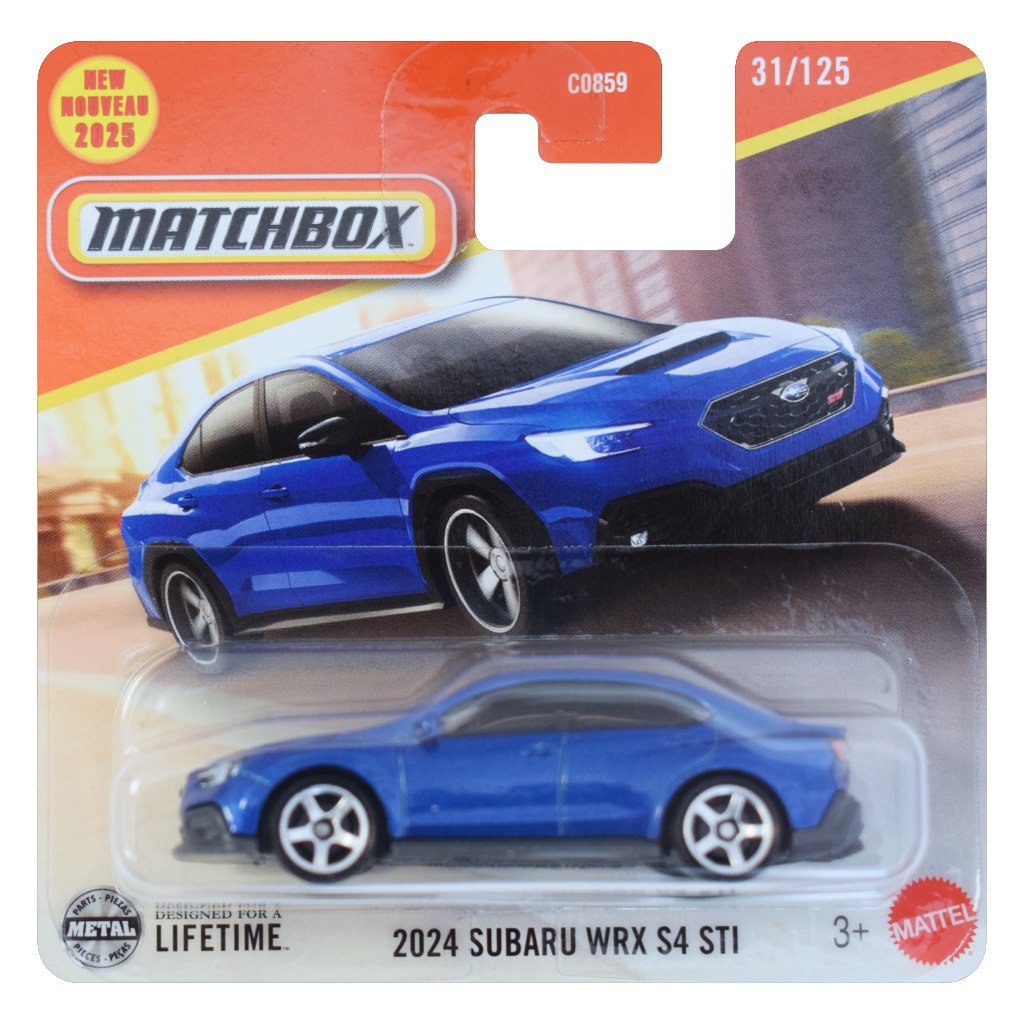 imagen de Matchbox: 2024 Subaru WRX S4 STI coche pequeño azul 1/64 - Mattel 1