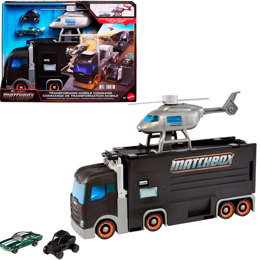 imagen de Matchbox A película: 2 en 1 camión de transporte Mercedes y set de pista transformable – Mattel 1