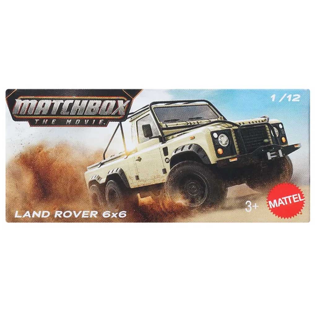 imagen de Matchbox A Película: Land Rover 6x6 cochecito de caja de cartón 1/64 – Mattel 1
