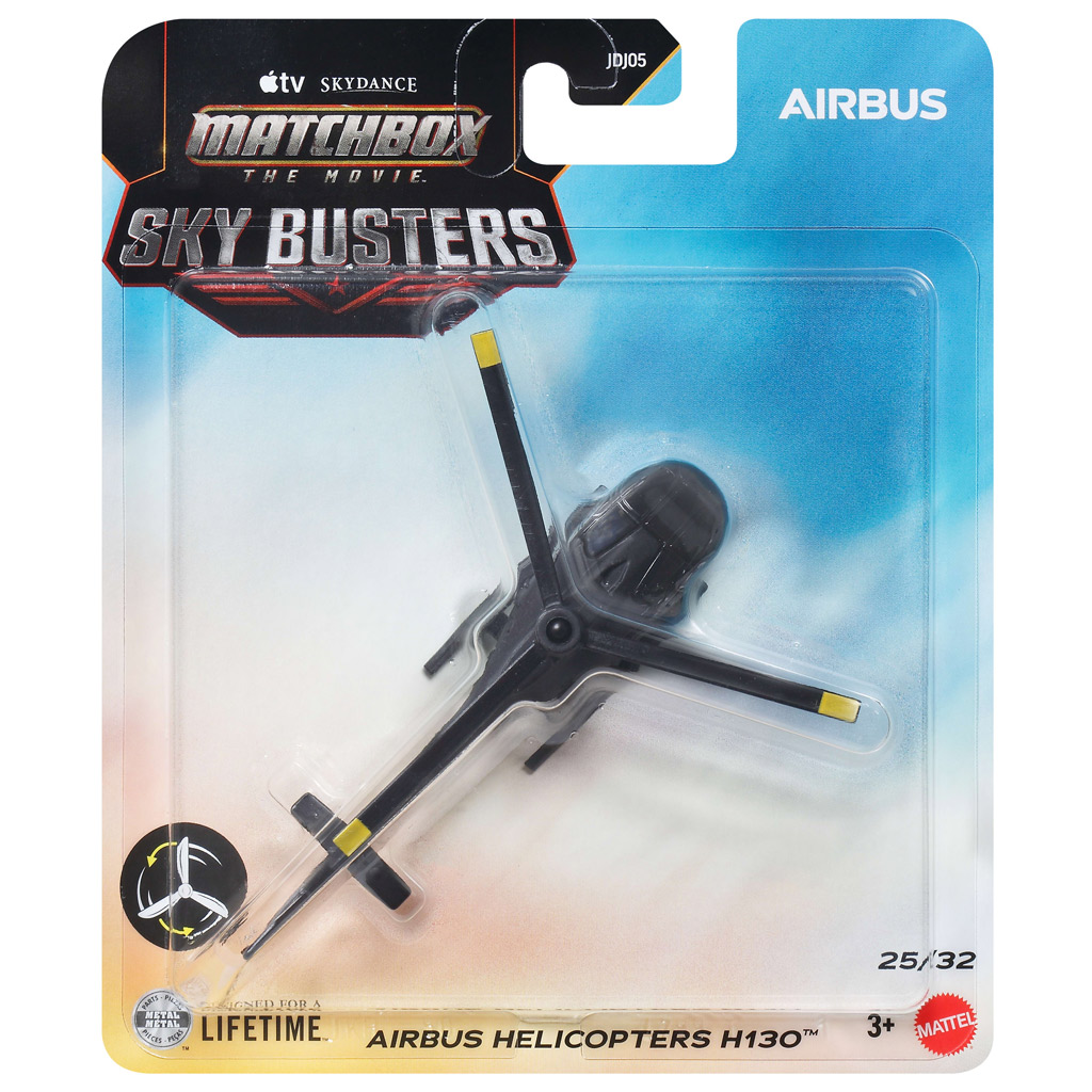 imagen de Matchbox A película: Sky Busters Airbus Helicopters H130 avión 1/64 – Mattel 1