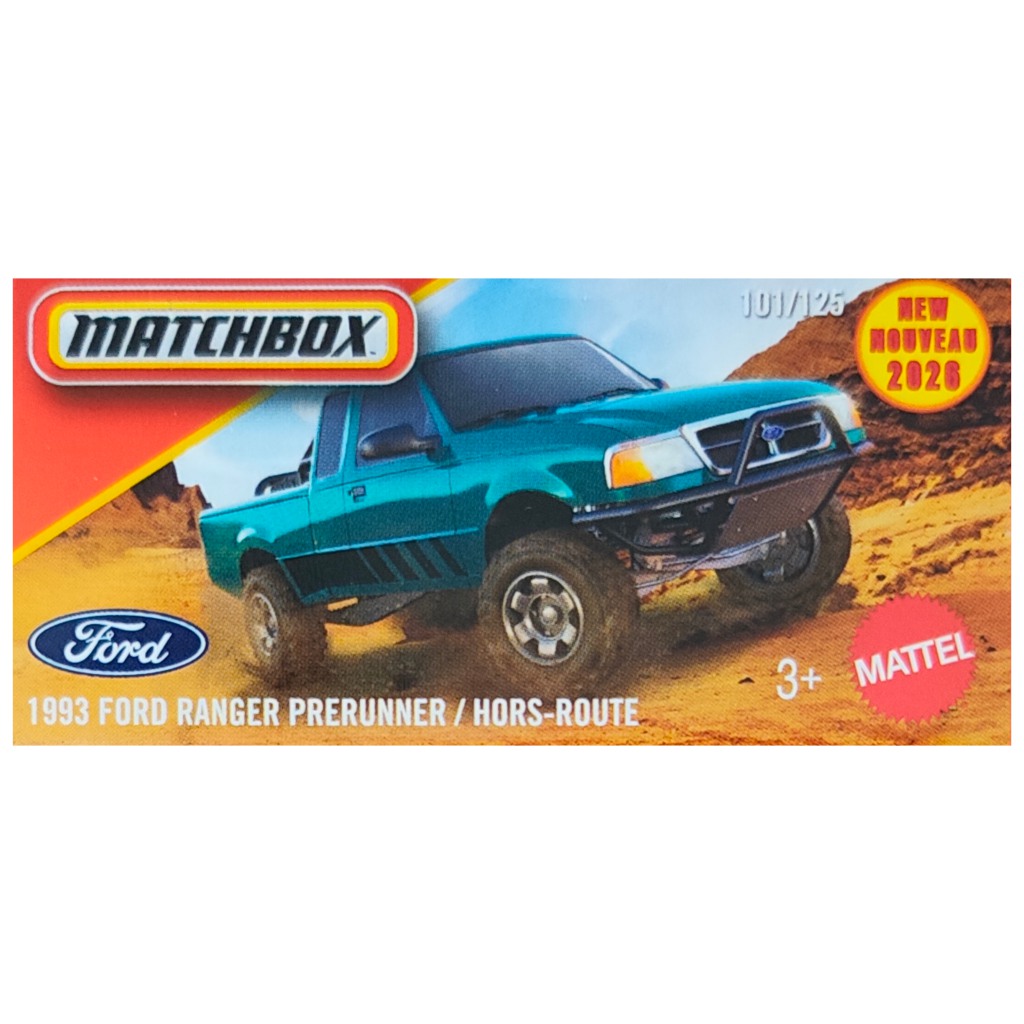 imagen de Matchbox: Camión pequeño Ford Ranger Prerunner de cartón 1993 1/64 - Mattel 1