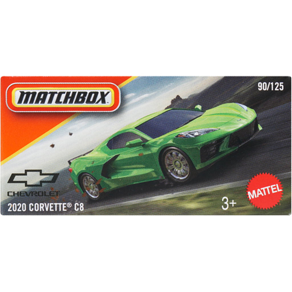 imagen de Matchbox: Coche de juguete 2020 Chevrolet Corvette C8 en caja de cartón 1/64 - Mattel 1