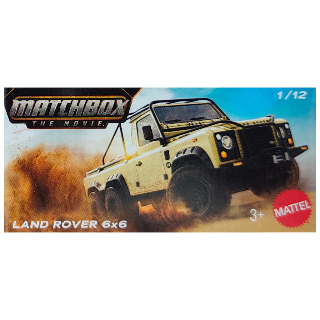 imagen de Matchbox: Cochecito Land Rover 6x6 en caja de cartón 1/64 - Mattel 1
