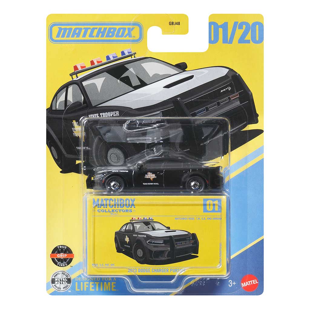 imagen de Matchbox Collectors: 2023 Dodge Charger Pursuit coche de colección en caja 1/64 - Mattel 1