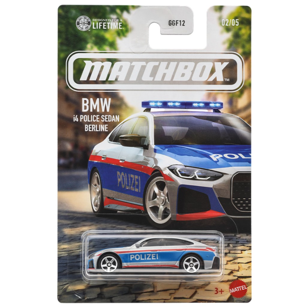 imagen de Matchbox Icónico BMW i4 Policía cochecito 1/64 – Mattel 1