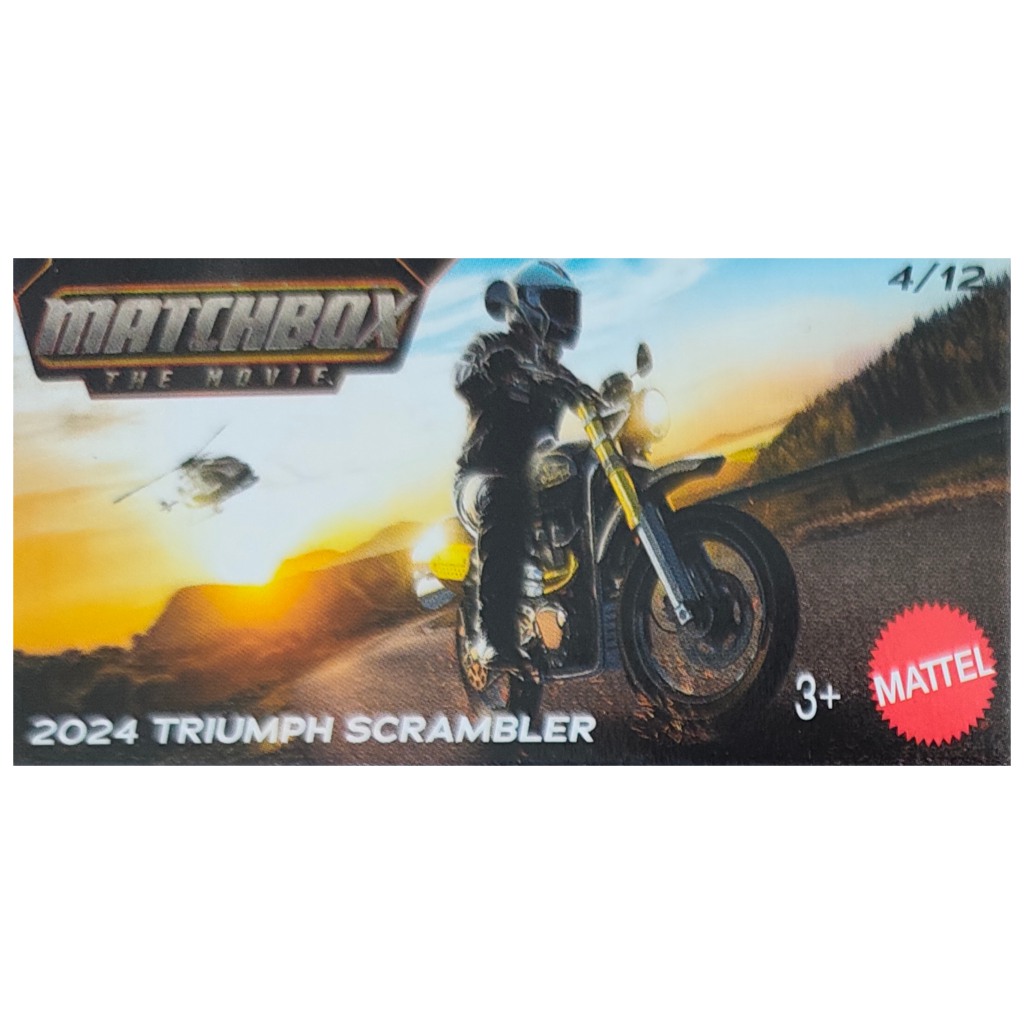 imagen de Matchbox: Moto Scrambler Triumph 2024 en caja de cartón 1/64 - Mattel 1