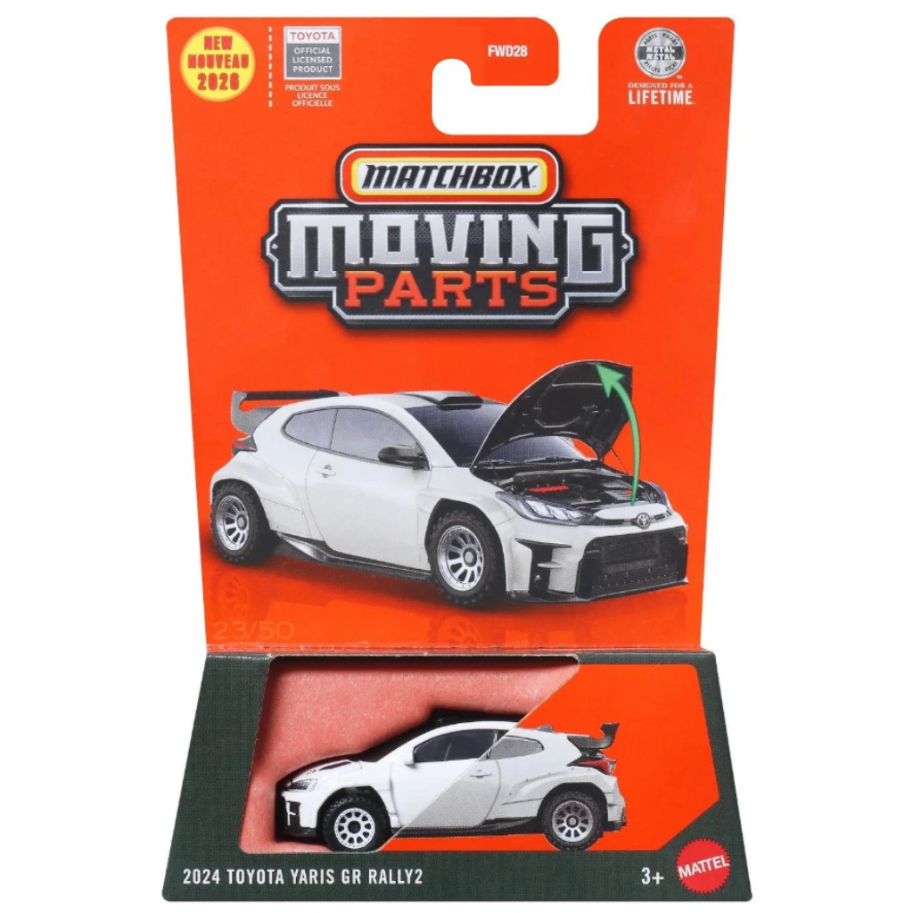 imagen de Matchbox: Piezas Móviles: 2024 Toyota Yaris GR Rally2 coche pequeño abatible 1/64 - Mattel 1