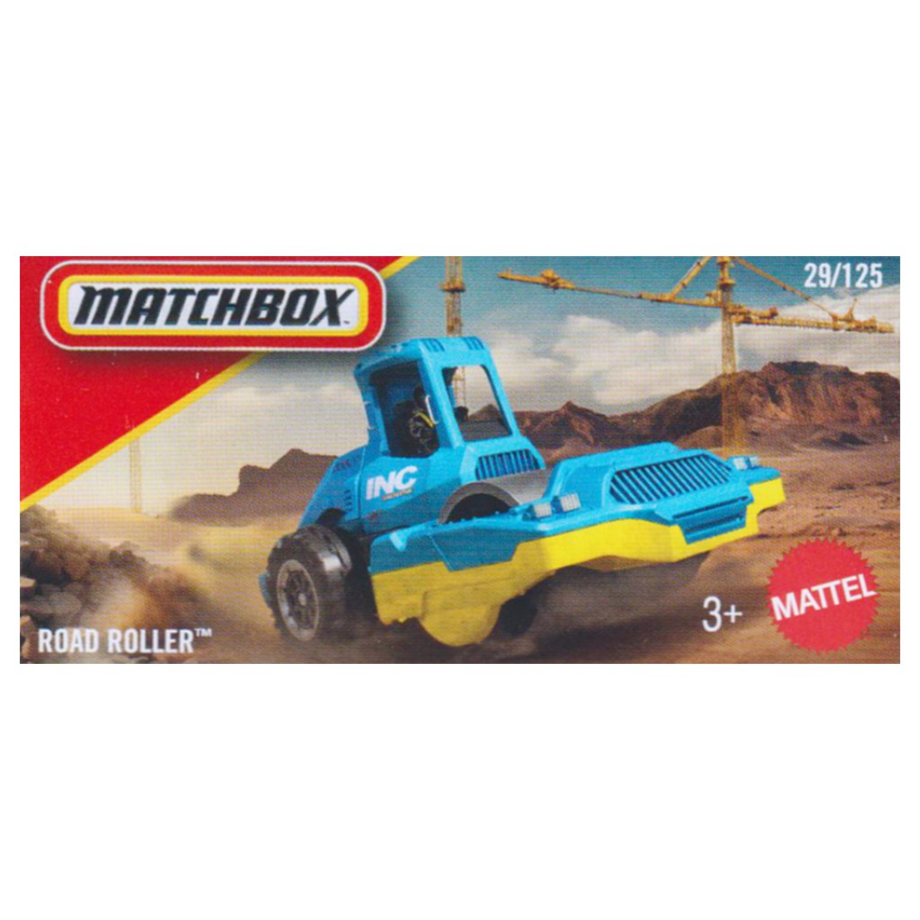imagen de Matchbox Rodillo de carretera cochecito azul 1/64 – Mattel 1