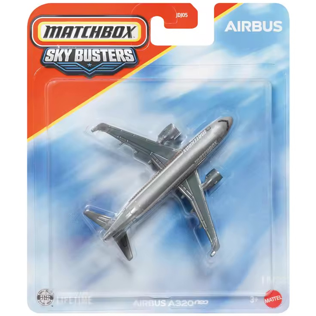 imagen de Matchbox Sky Busters: modelo de avión Airbus A320neo 1/64 – Mattel 1