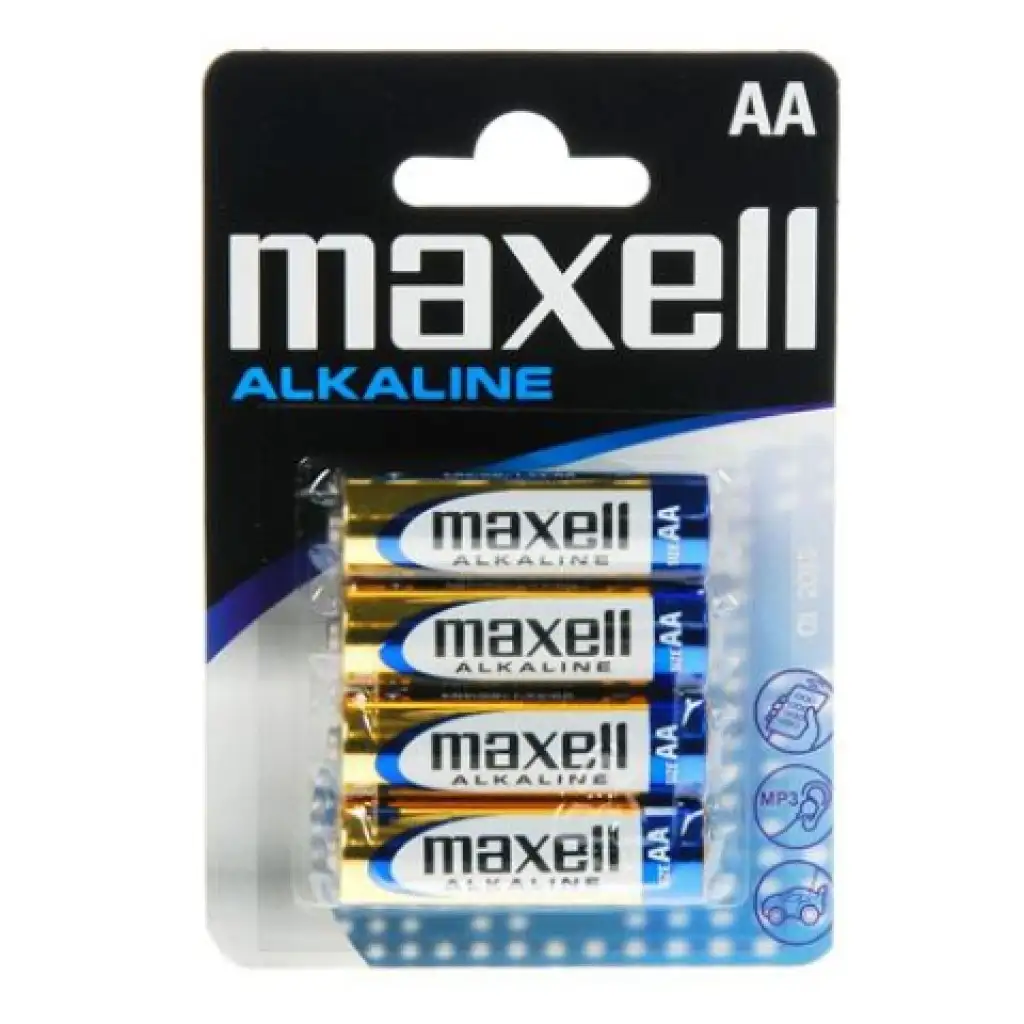 imagen de Maxell: Batería alcalina AA 1.5V LR6 4 unidades en blister 1