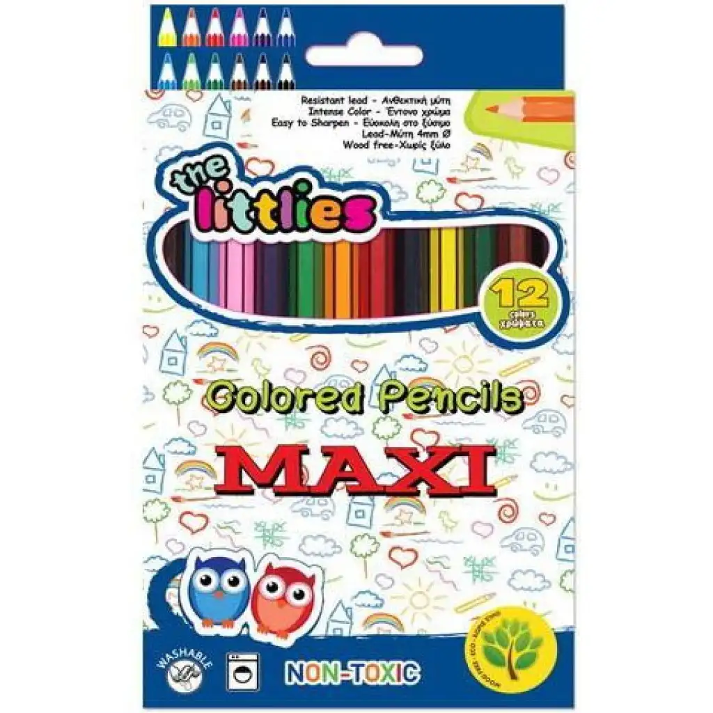 imagen de Maxi set de lápices de colores sin madera 12 unidades 1