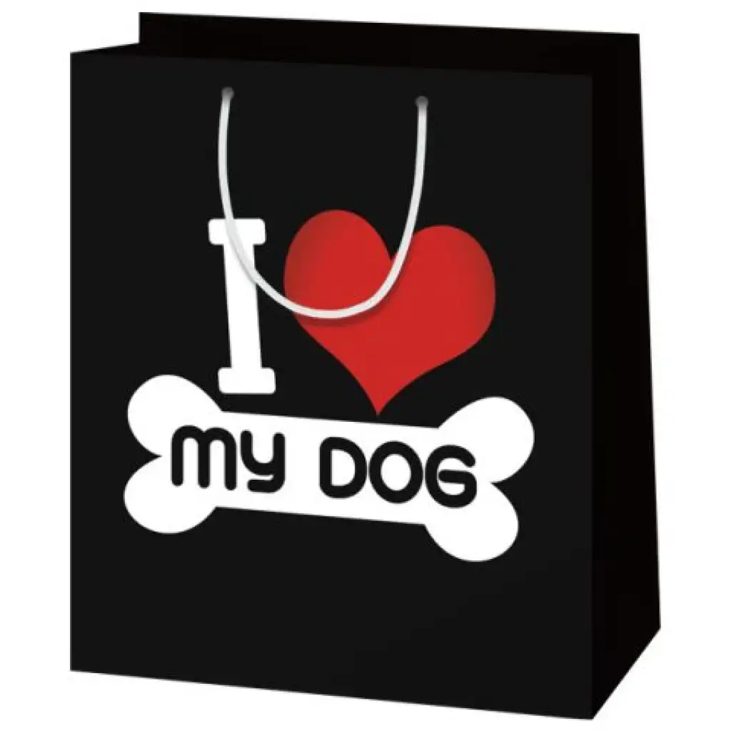 imagen de Me encanta mi perro bolsa de regalo gigante 33x45x15cm 1