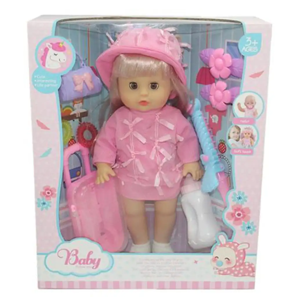 imagen de Melani muñeca que hace pipí de 36cm con maleta, accesorios y efectos de sonido 2