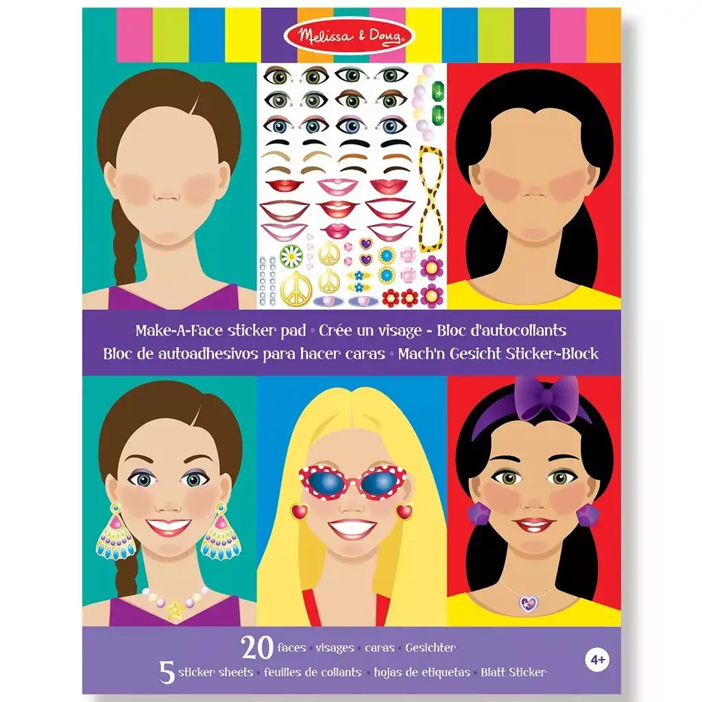 imagen de Melissa & Doug: Crea caras set creativo con pegatinas 1