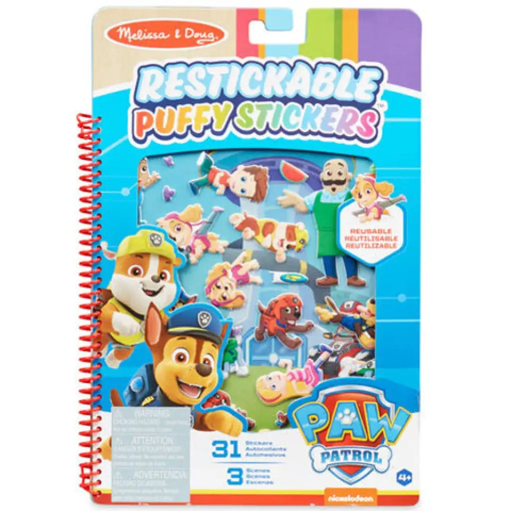 imagen de Melissa & Doug: Cuaderno de pegatinas esponjosas de Patrulla Canina 1