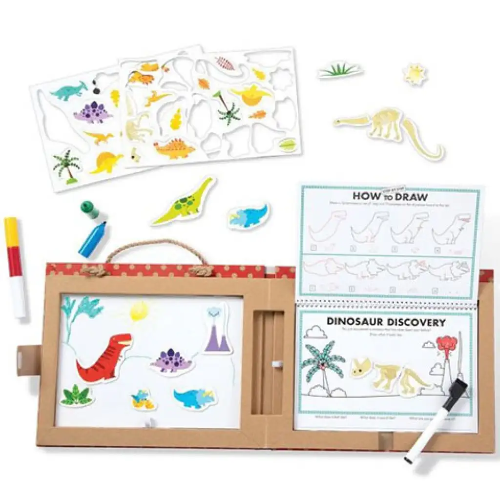 imagen de Melissa & Doug: Set de juego creativo y magnético borrable de dinosaurios 2