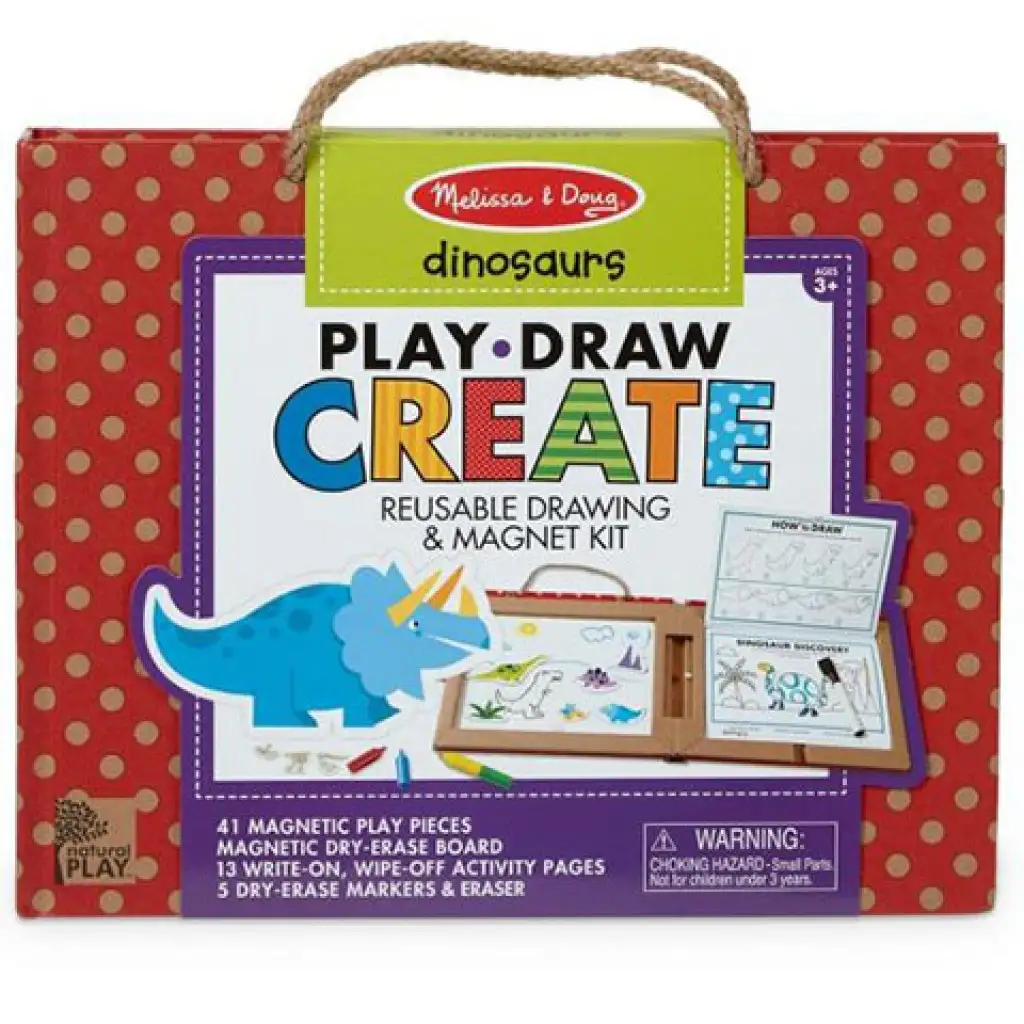 imagen de Melissa & Doug: Set de juego creativo y magnético borrable de dinosaurios 1