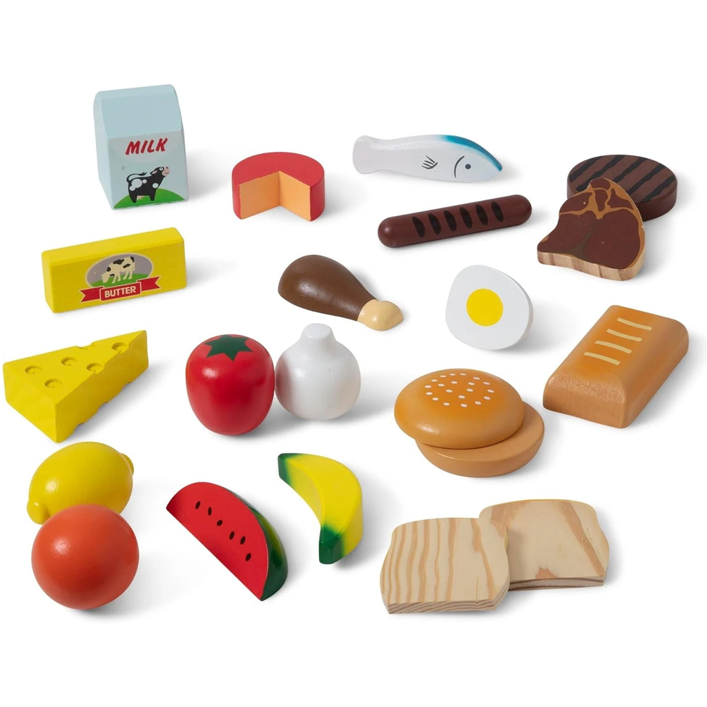 imagen de Melissa&Doug: Conjunto de juego de alimentos en cajas de madera - Spin Master 2