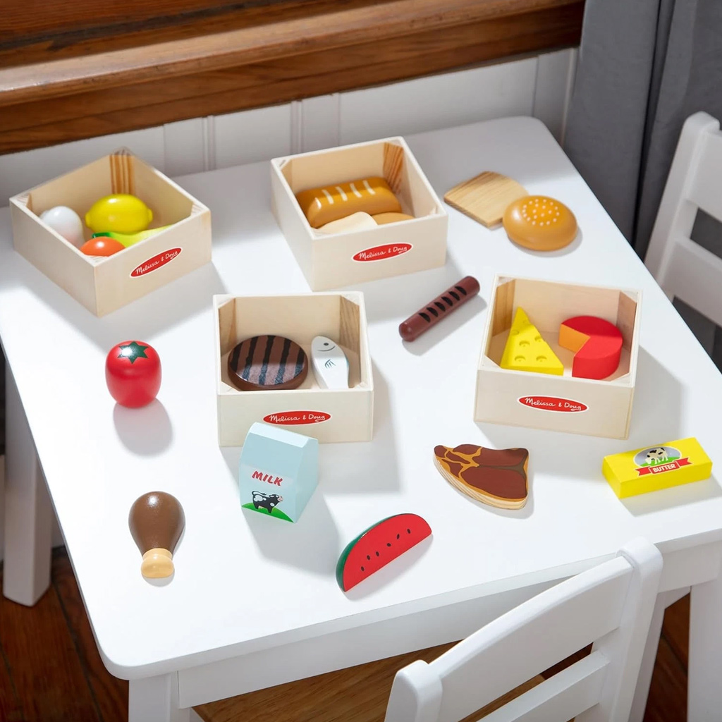 imagen de Melissa&Doug: Conjunto de juego de alimentos en cajas de madera - Spin Master 5