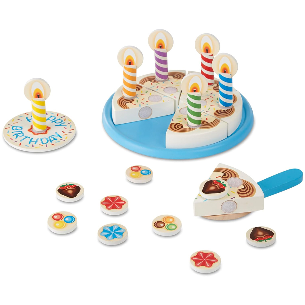 imagen de Melissa&Doug: Juego de pastel de cumpleaños de madera - Spin Master 2