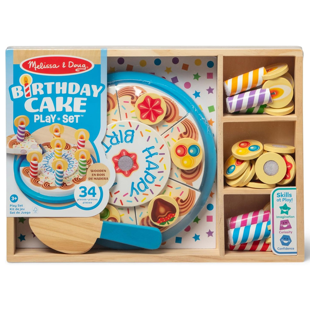 imagen de Melissa&Doug: Juego de pastel de cumpleaños de madera - Spin Master 1