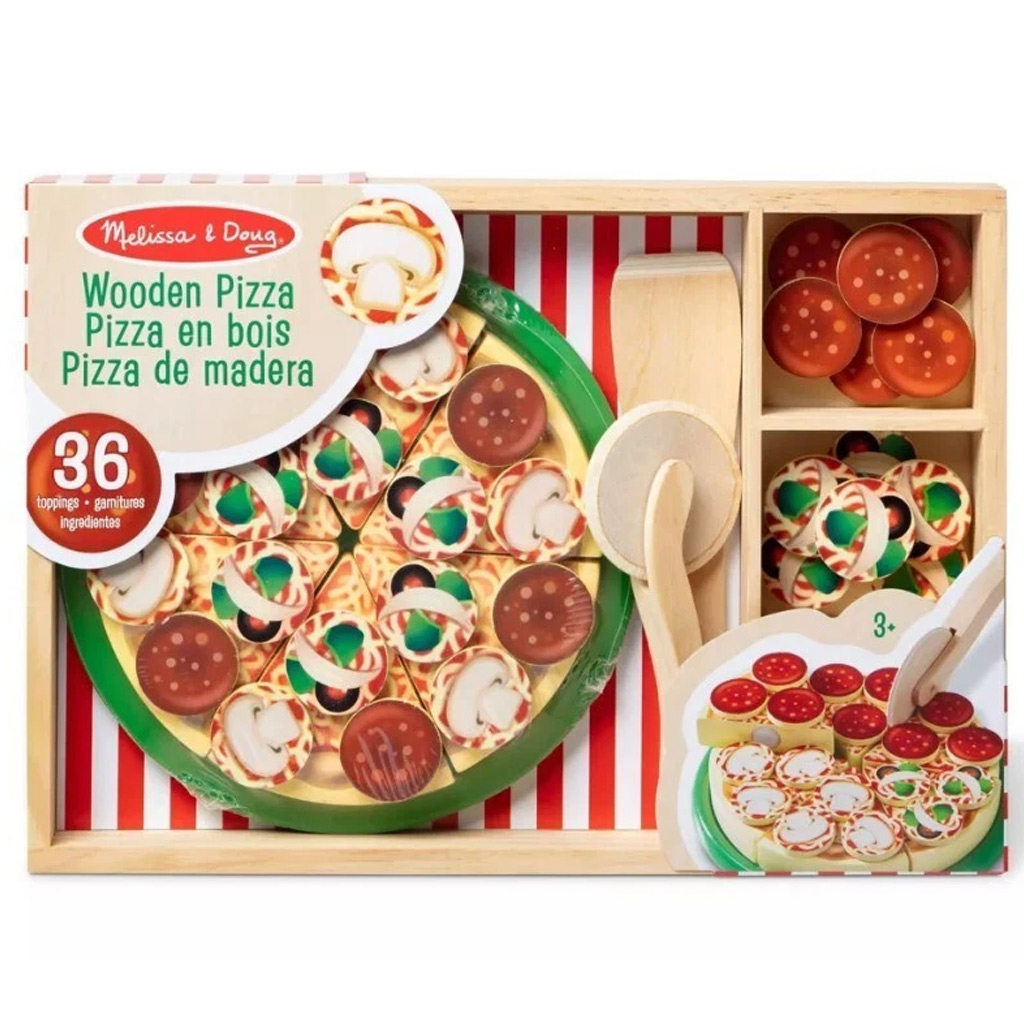 imagen de Melissa&Doug: Juego de pizza de madera - Spin Master 1
