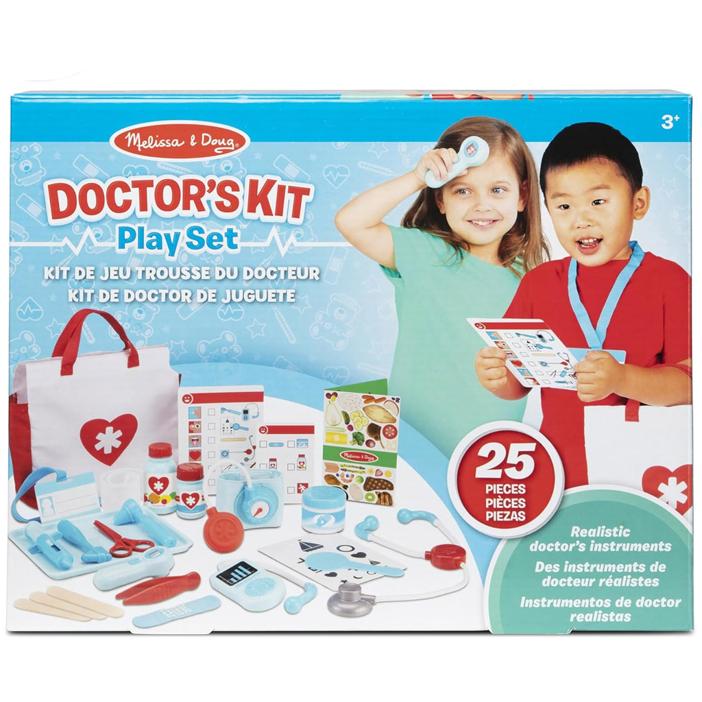 imagen de Melissa&Doug: Set de juego de doctor con maletín - Spin Master 1