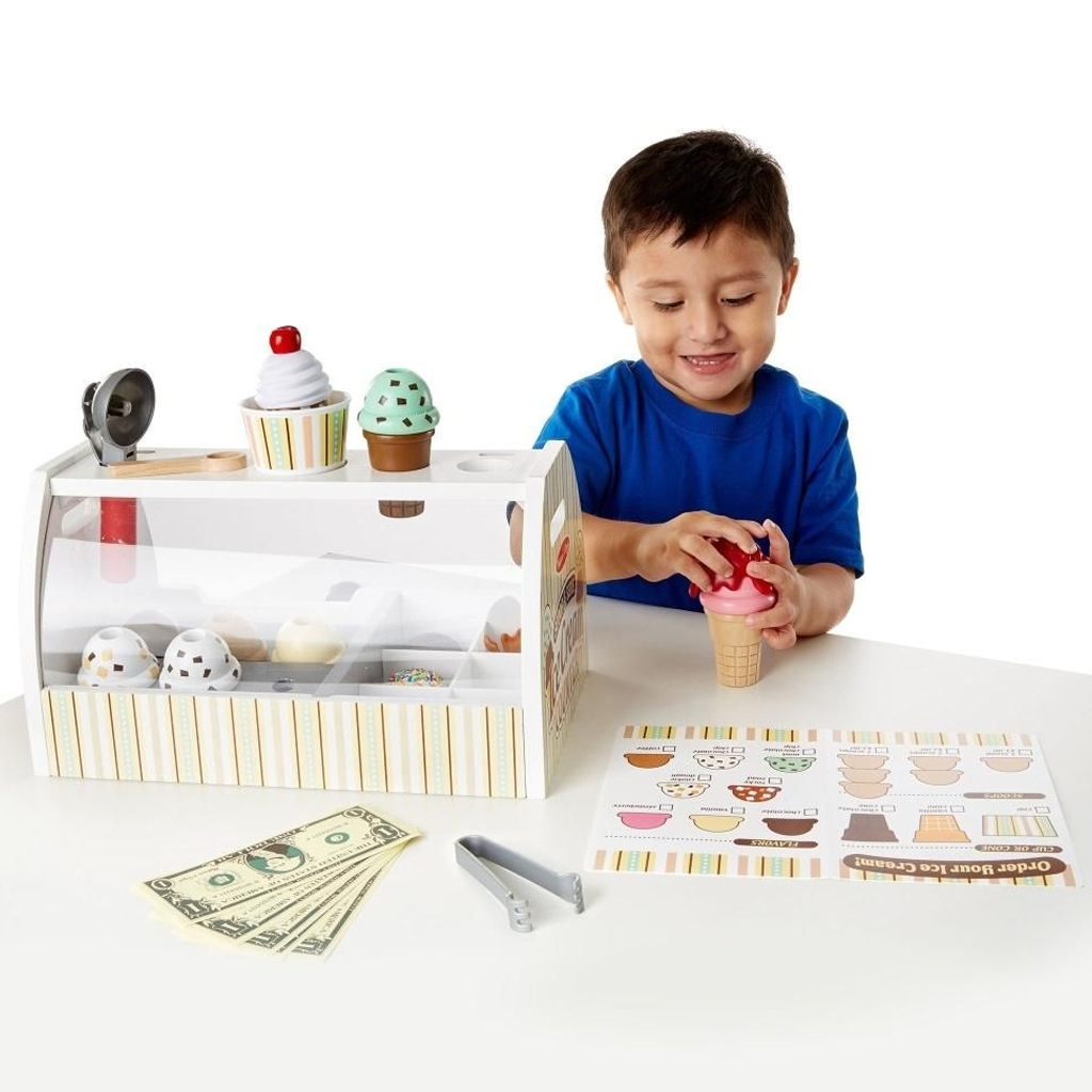 imagen de Melissa&Doug: Set de juego de heladería de madera - Spin Master 3