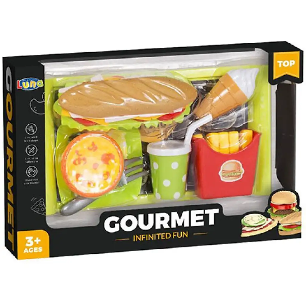 imagen de Menú de bar de sándwich gourmet con bandeja 1