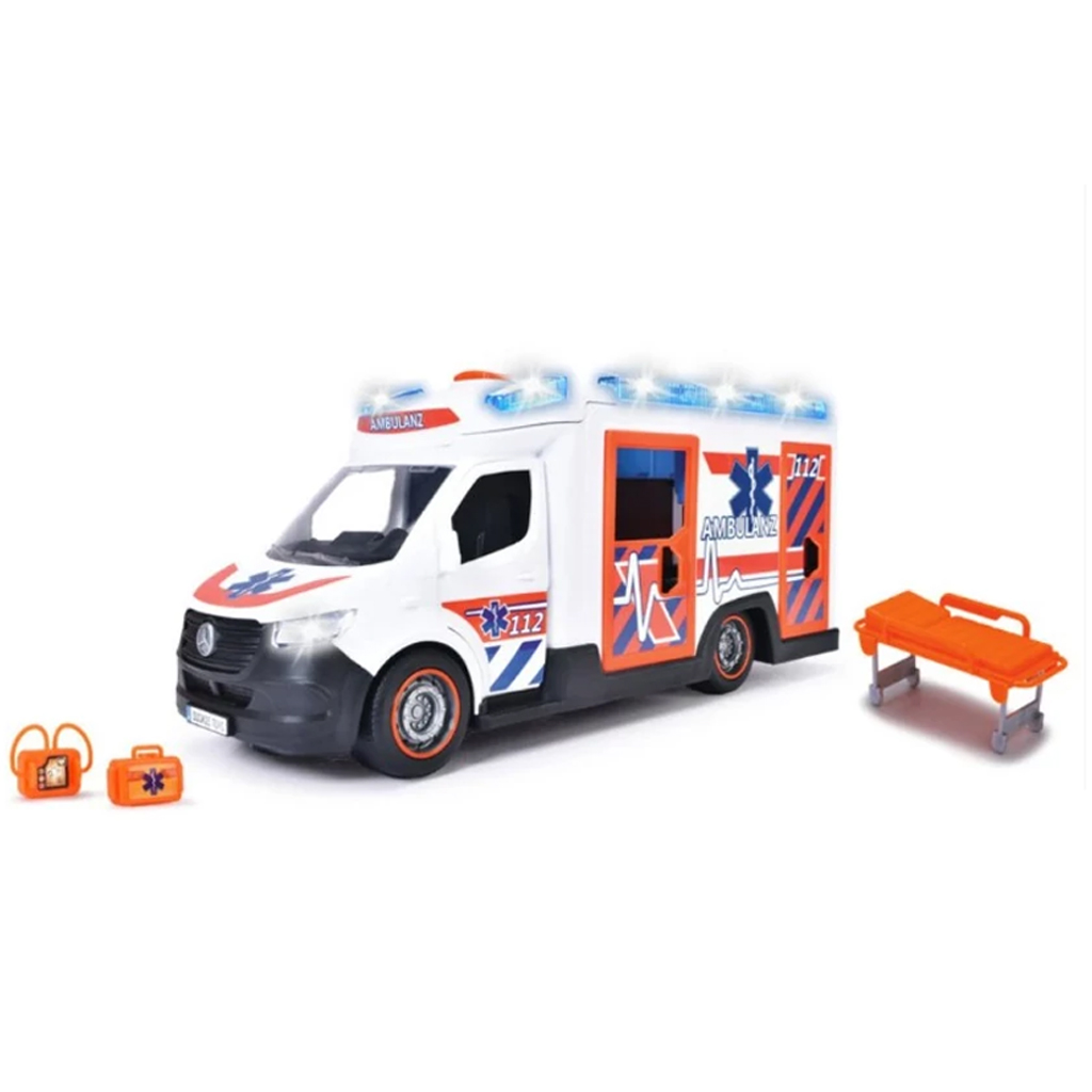 imagen de Mercedes-Benz Sprinter Ambulancia coche pequeño con luz y sonido 35cm - Dickie Toys 2