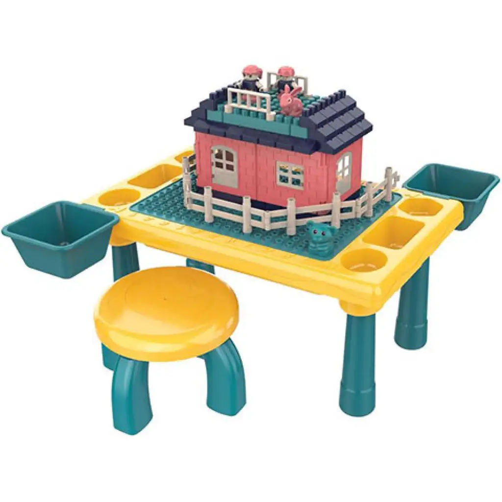 imagen de Mesa de juego con elementos de construcción de 76 piezas 2