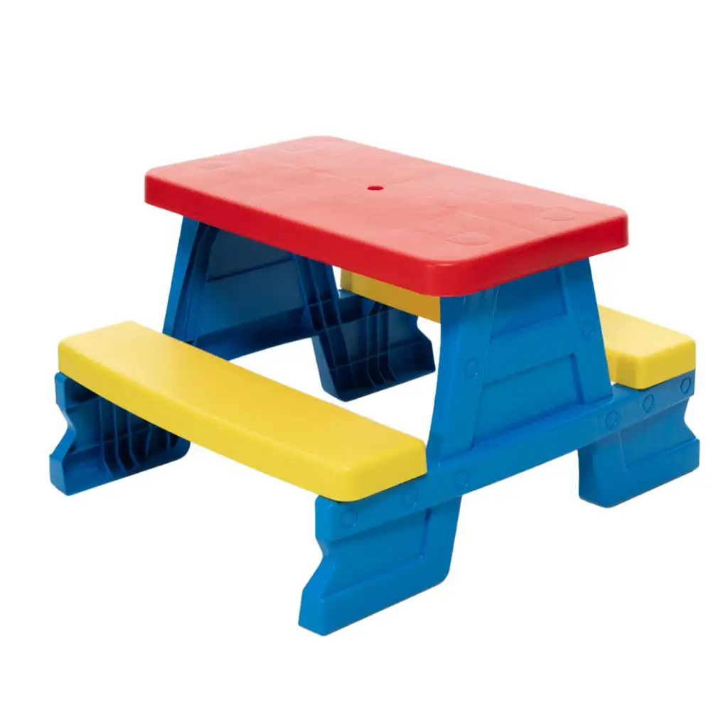 imagen de Mesa de picnic de color azul 70x79x47cm 1