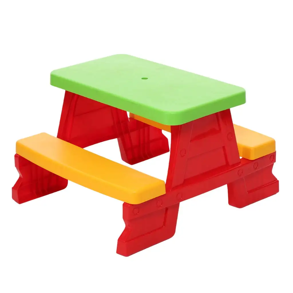 imagen de Mesa de picnic roja 70x79x47cm 1