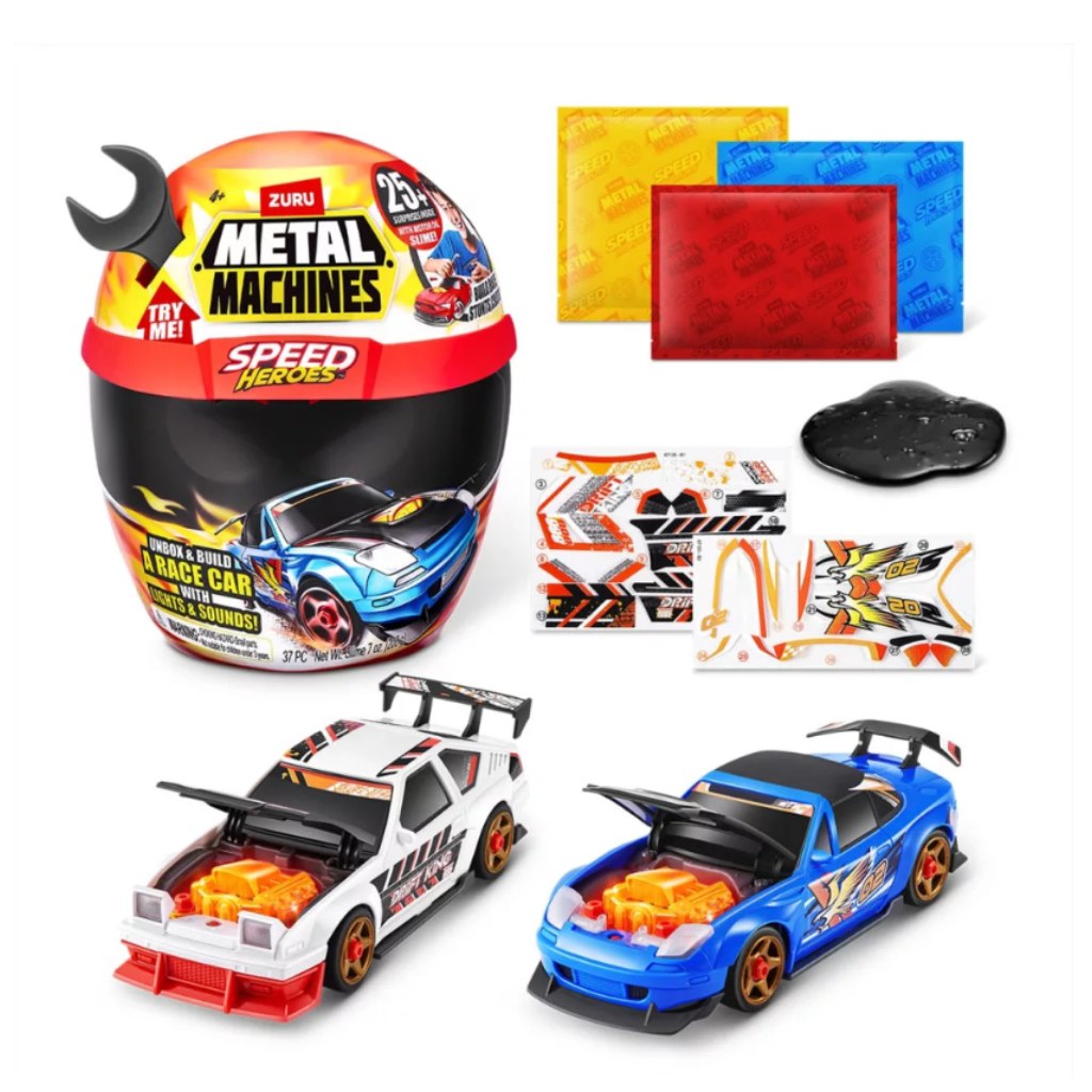 imagen de Metal Machines Speed Heroes set de juego sorpresa en casco 1