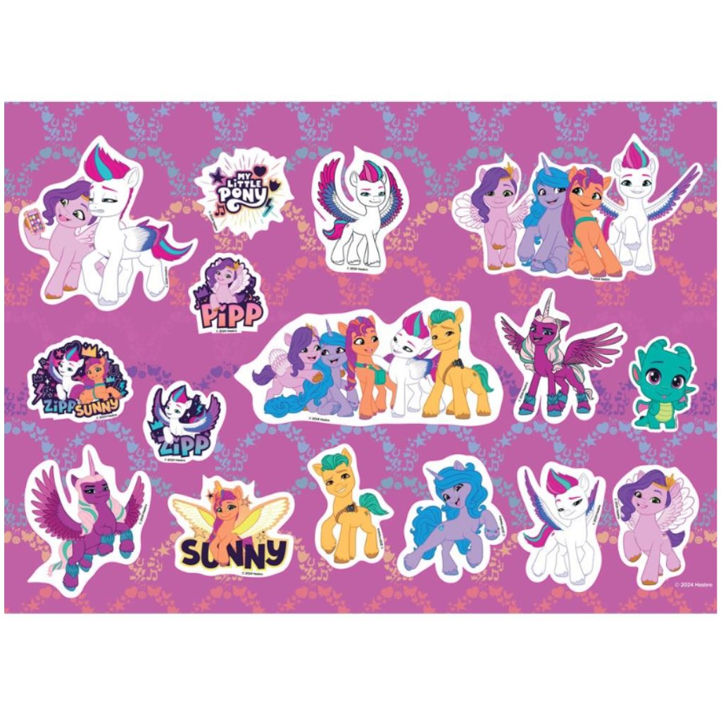 imagen de Mi pequeño pony cuaderno creativo para colorear con pegatinas y plantilla en varias versiones 3