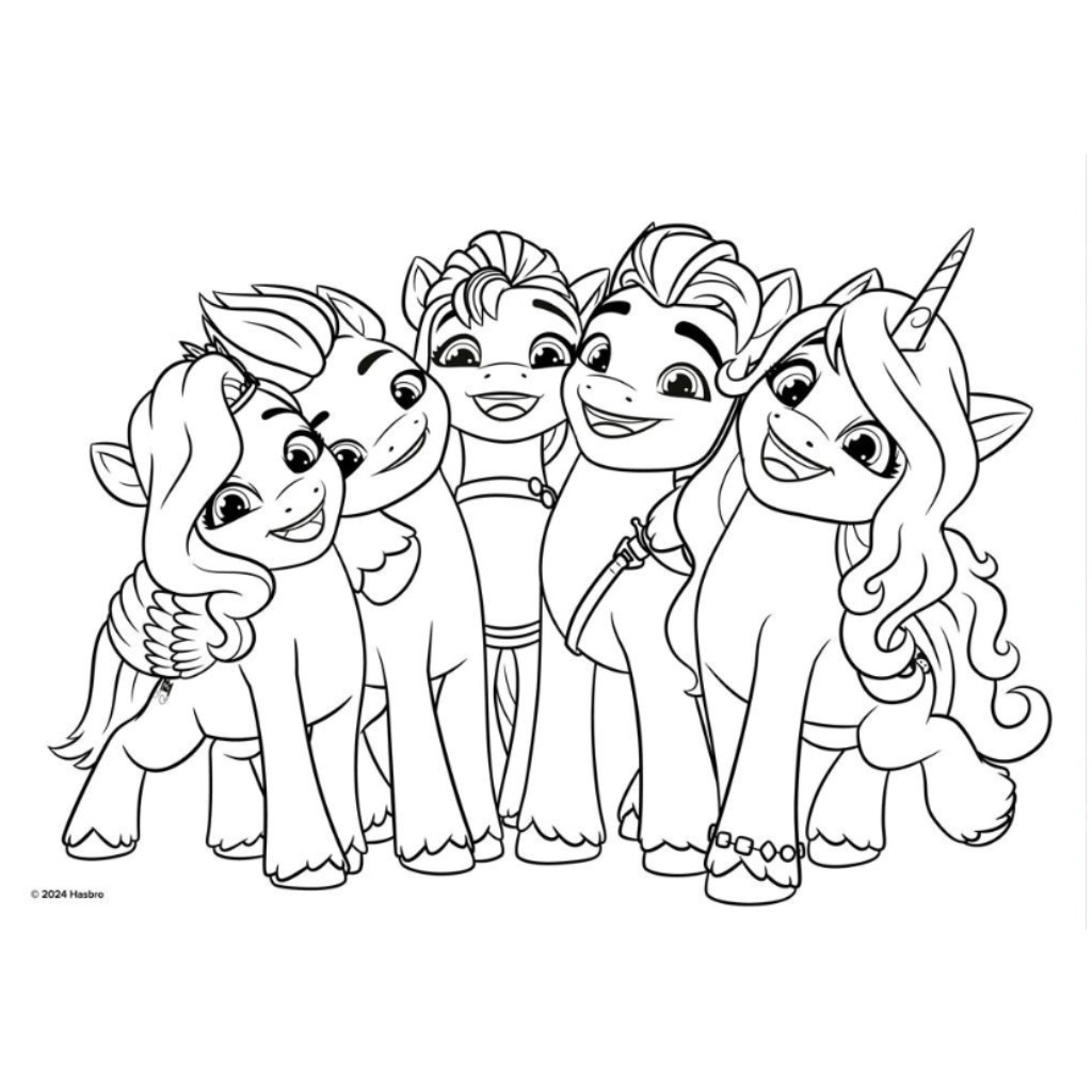 imagen de Mi pequeño pony cuaderno creativo para colorear con pegatinas y plantilla en varias versiones 4