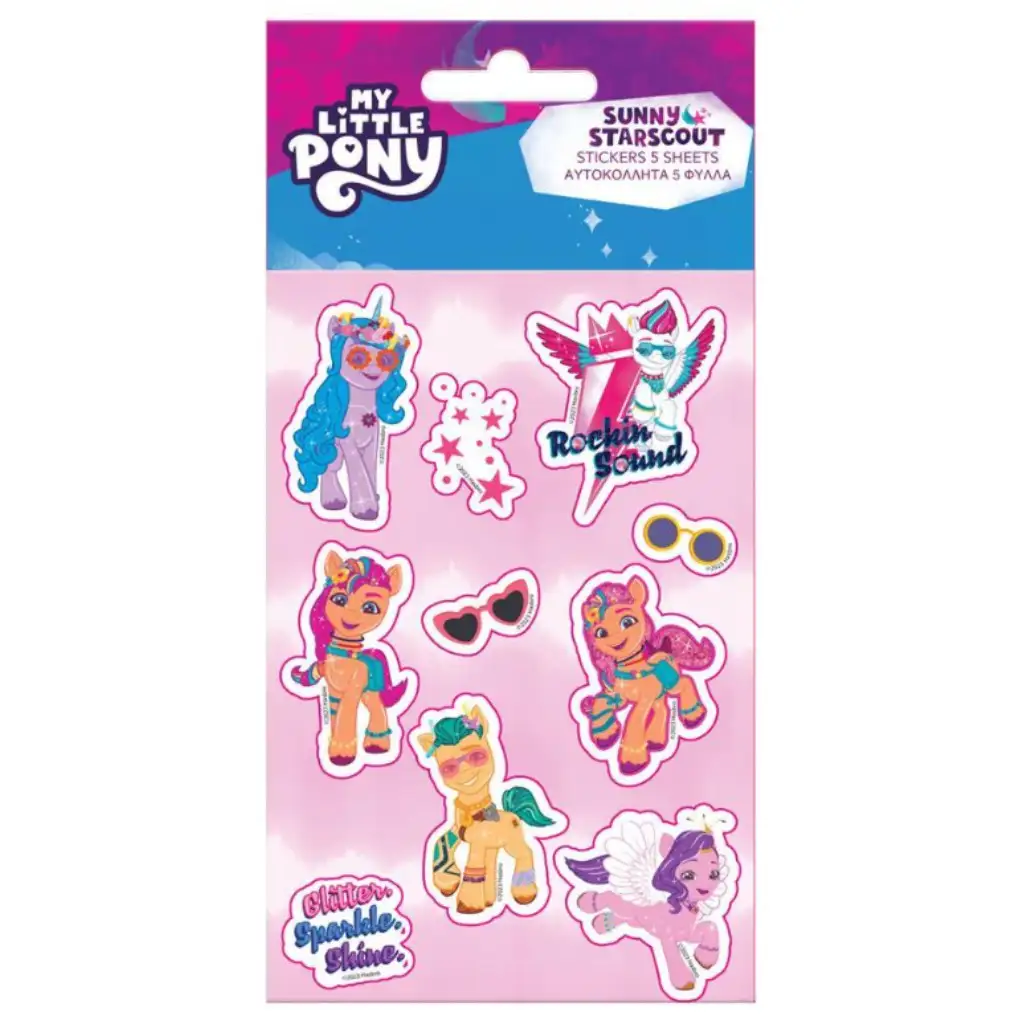 imagen de Mi pequeño pony set de pegatinas autoadhesivas  8x12cm en 5 unidades 1