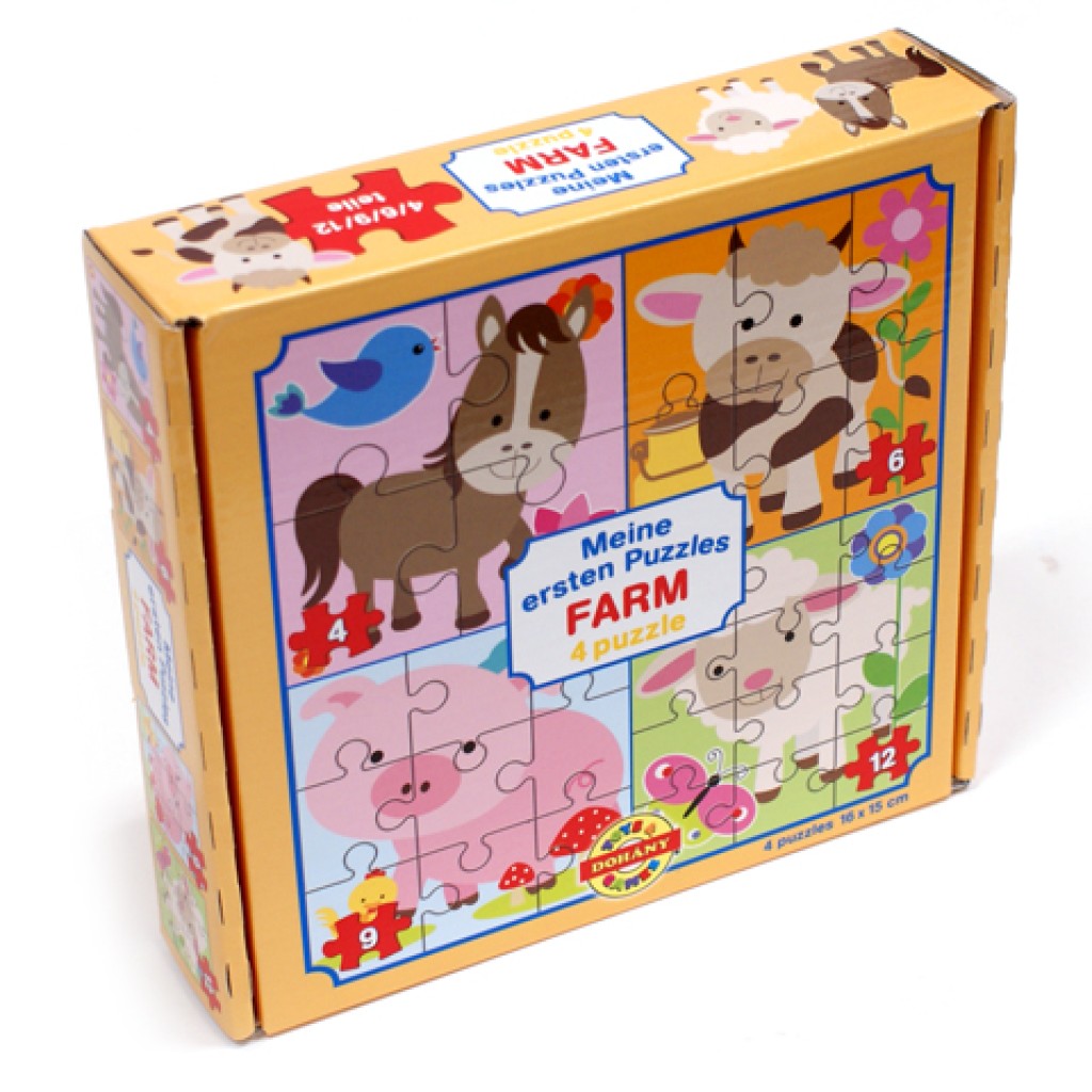 imagen de Mi primer rompecabezas: Animales de granja 4 en 1 rompecabezas para bebés 1