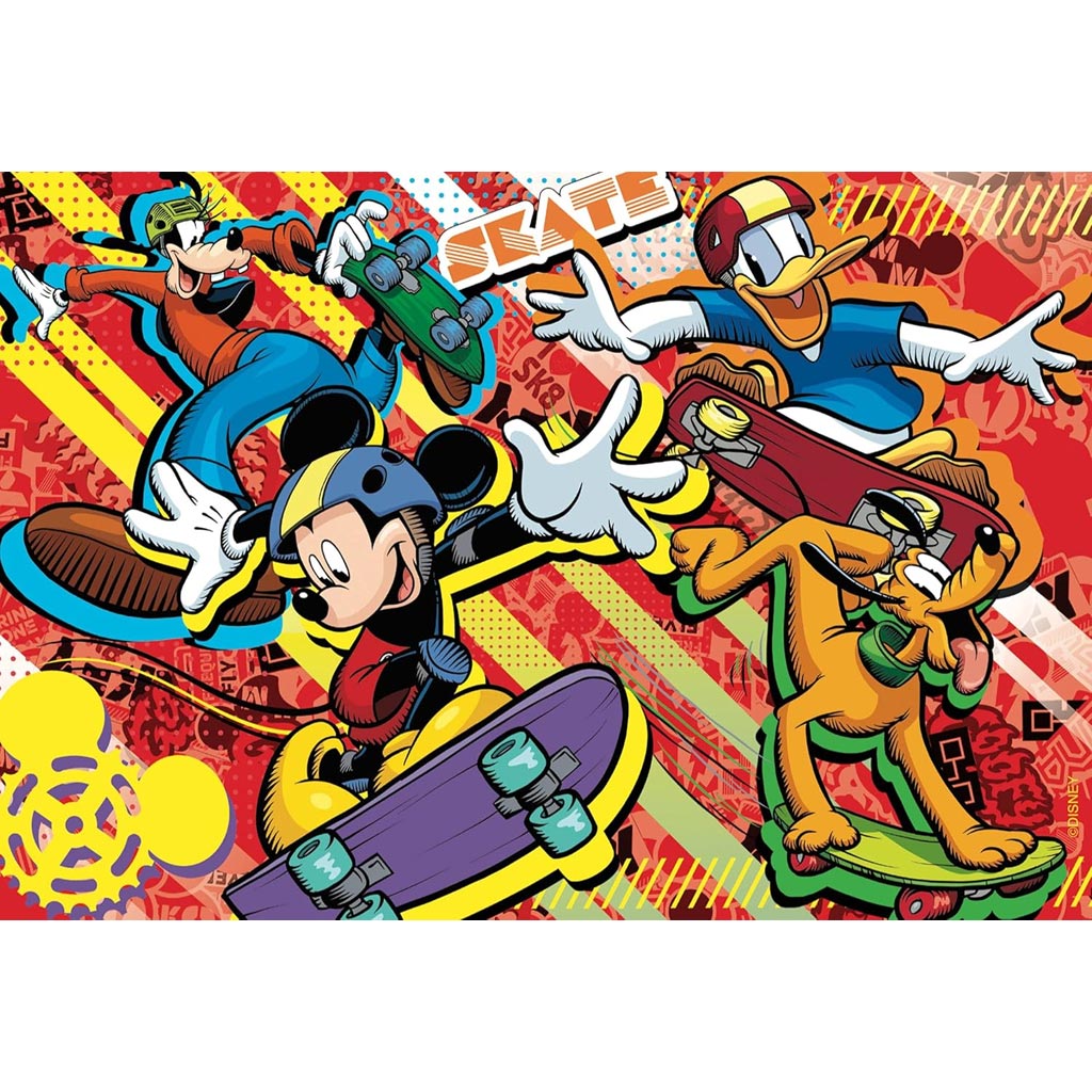 imagen de Mickey Mouse 2 en 1 60 piezas puzzle y colorear 50x35cm - Lisciani 2