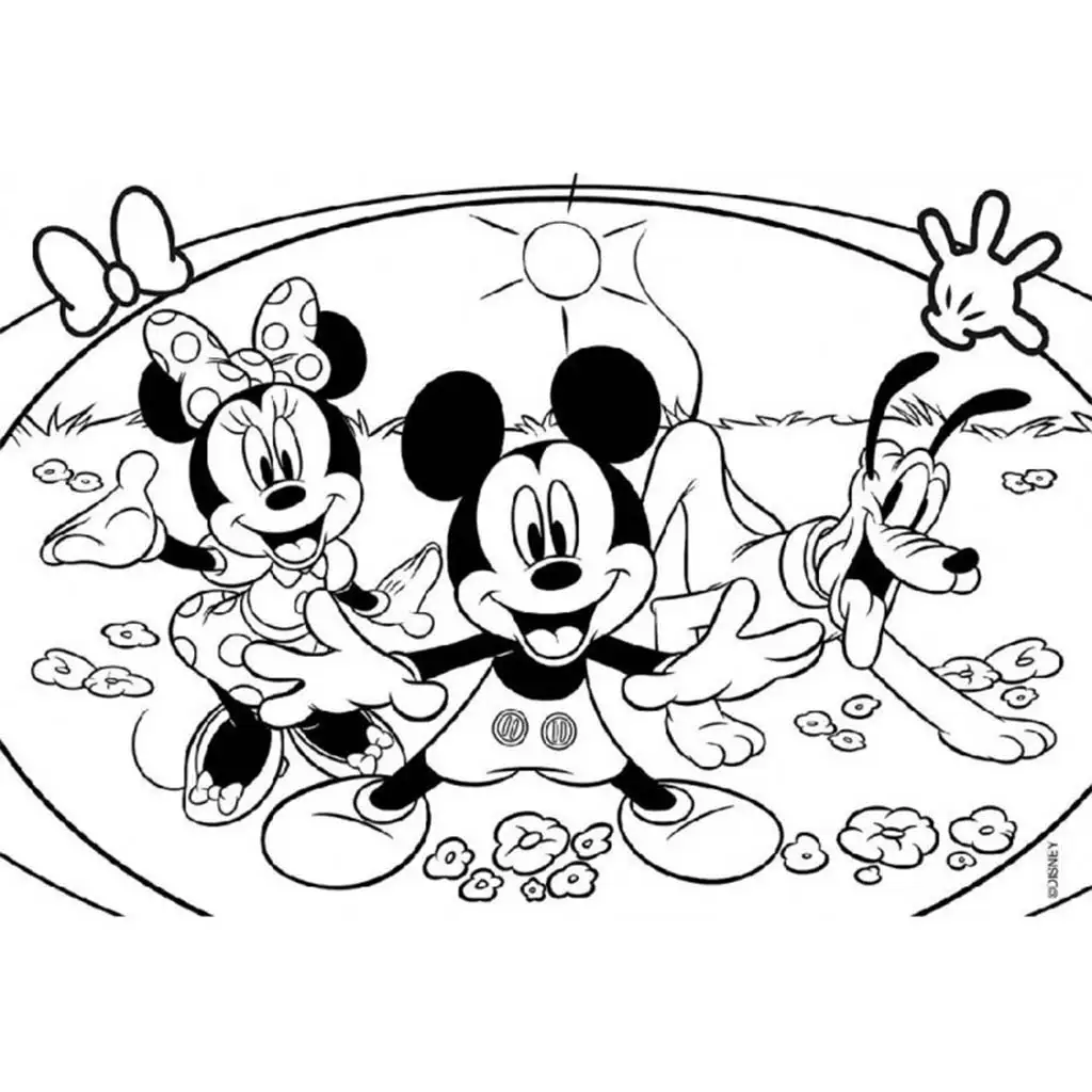imagen de Mickey Mouse 2 en 1 maxi puzzle y libro para colorear 35x25cm - Lisciani 2