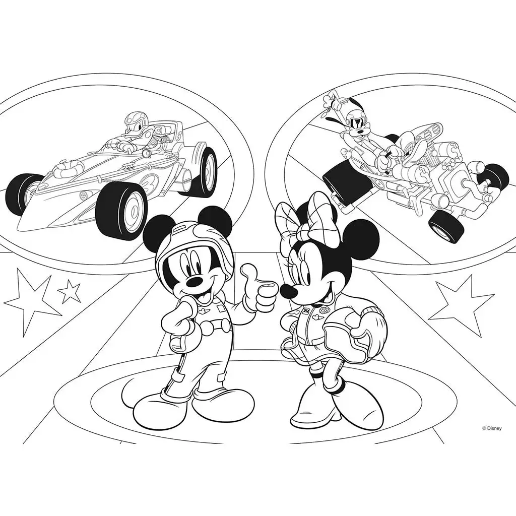 imagen de Mickey Mouse 2 en 1 maxi rompecabezas y libro para colorear 70x50cm - Lisciani 2