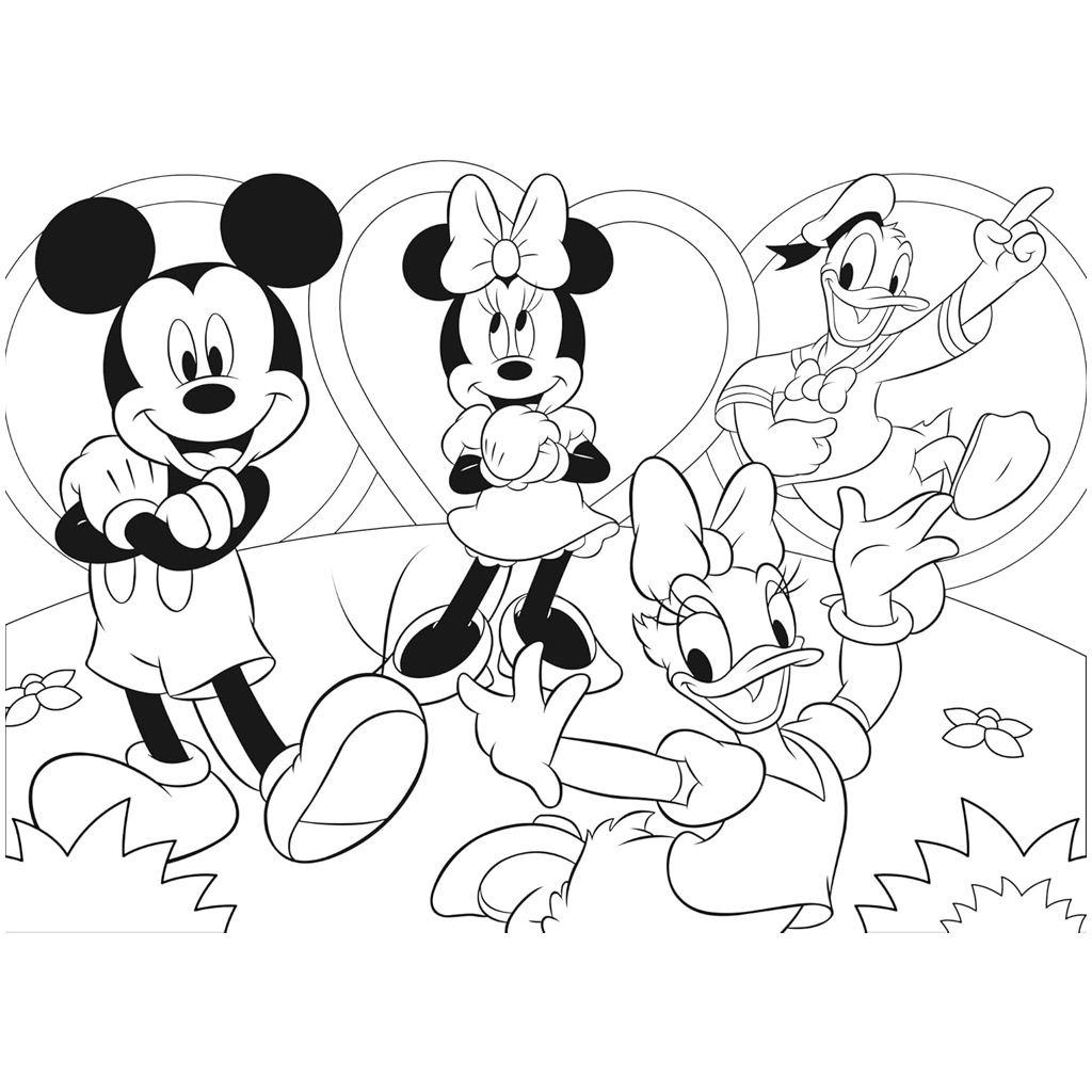 imagen de Mickey Mouse 2 en 1 rompecabezas y libro para colorear de 24 piezas 35x25cm - Lisciani 3