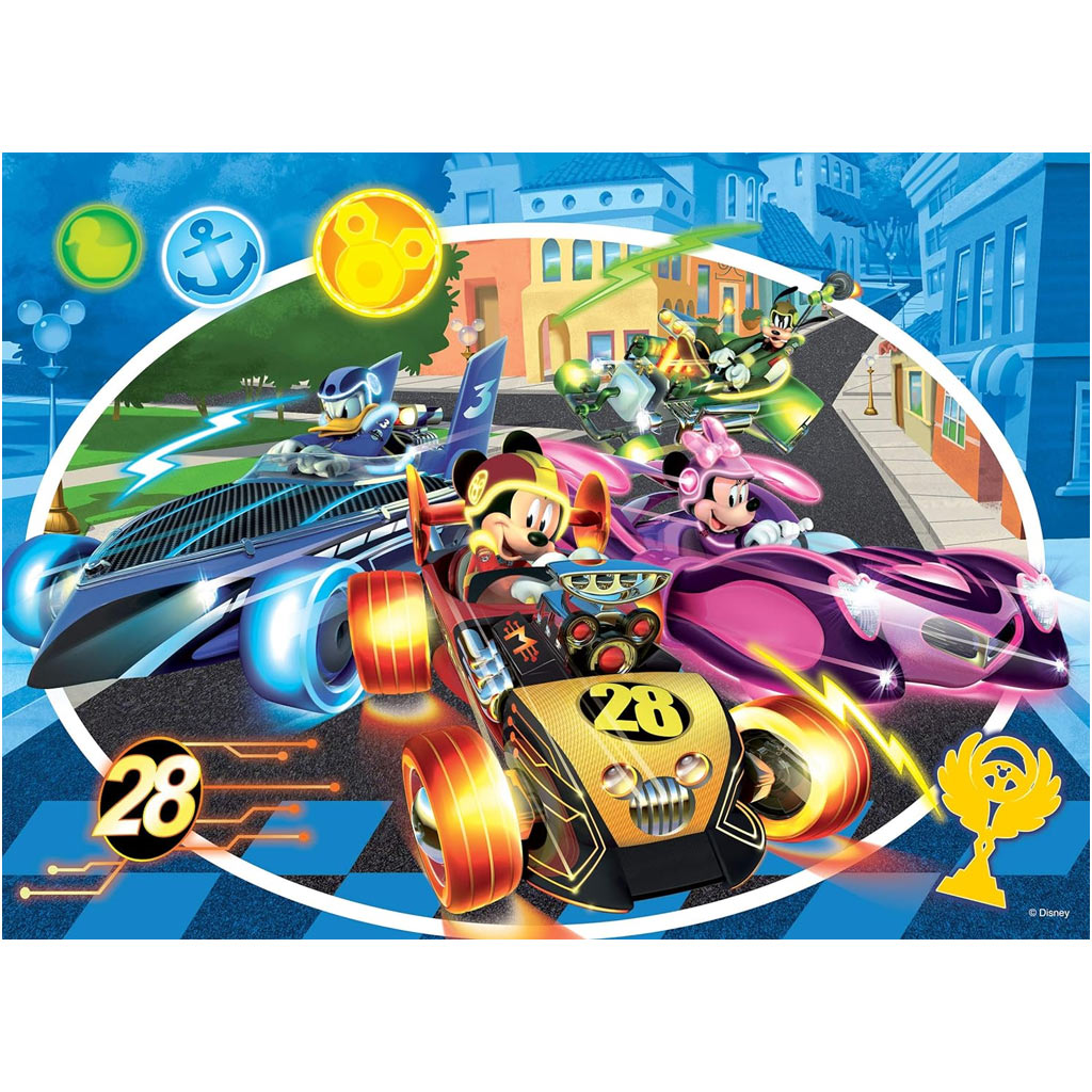 imagen de Mickey Mouse 2 en 1 rompecabezas y libro para colorear de 24 piezas 50x35cm - Lisciani 2