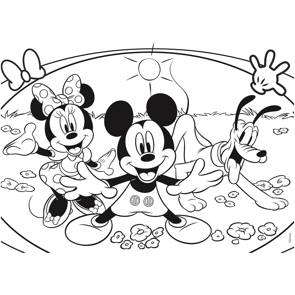 imagen de Mickey Mouse 2 en 1 rompecabezas y libro para colorear de 48 piezas 35x25cm - Lisciani 3
