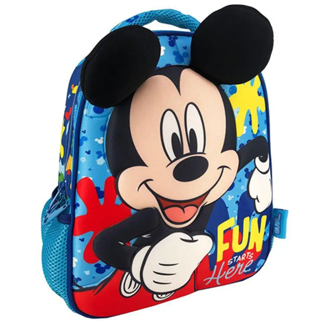 imagen de Mickey Mouse Diversión Comienza Aquí Mochila 3D con Diseño 27x10x31cm 1