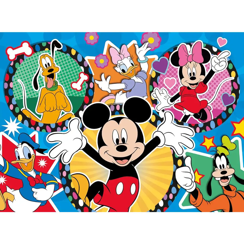 imagen de Mickey Mouse y sus amigos 2 en 1 24 piezas Eco mini puzzle y colorear 35x25cm - Lisciani 2