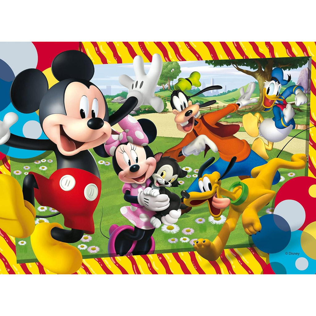 imagen de Mickey Mouse y sus amigos 2 en 1 60 piezas Eco puzzle y coloreable 70x50cm - Lisciani 2